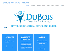 Tablet Screenshot of duboisphysicaltherapy.com